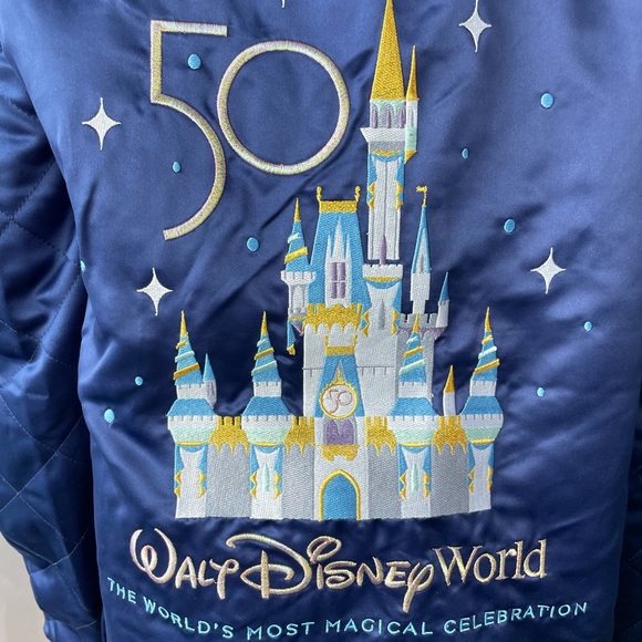 2021 Disney Parks Walt Disney World 50th Anniversary Bomber Jacket sZ L XL 1X - Picture 10 of 14